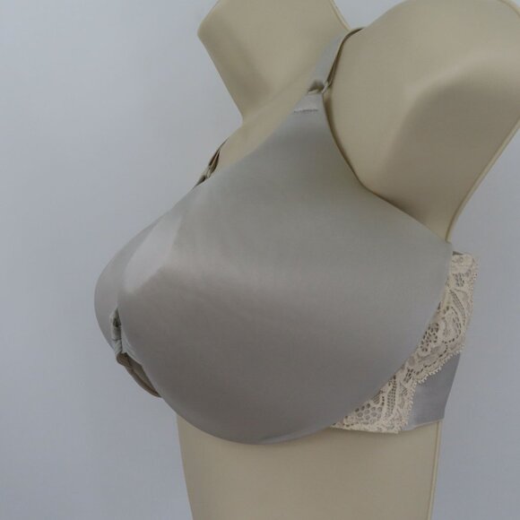 Maidenform 40D Bra Solid Gray Front Closure Underwire Lined SE6690 Lace Accent - Picture 4 of 12